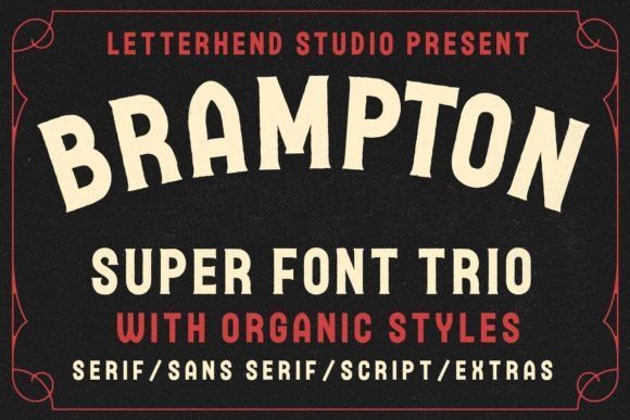 Brampton Trio Font: Elevating Handmade Labels
