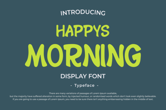 Happys Morning Font: A Web Designer’s Layout Review
