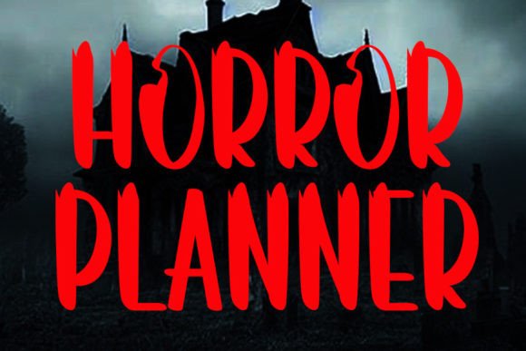 Horror Planner Font: Mysterious Display Type for Crafts