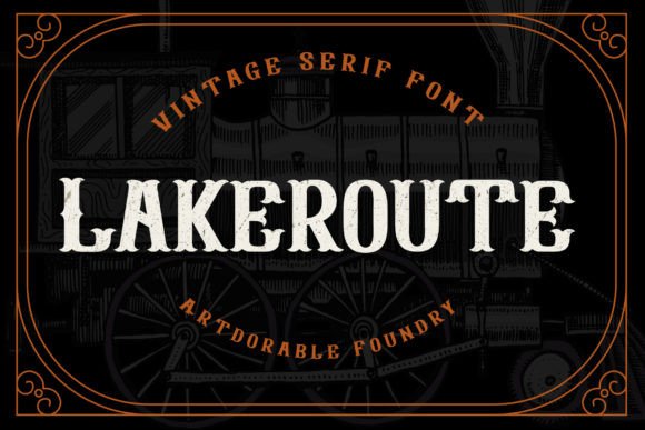 Lakeroute Font: Vintage Display Type for Web Design