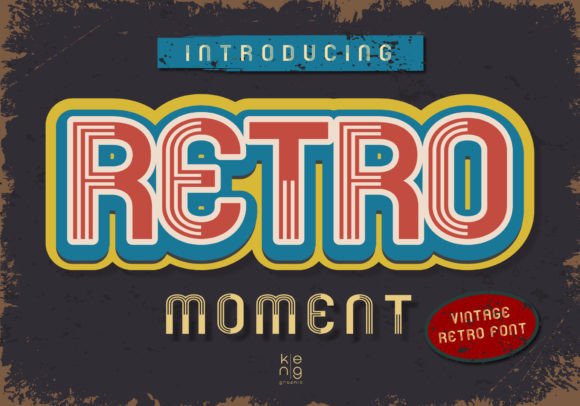 Retro Moment Font: A Vintage Display Typeface for Editorial Design