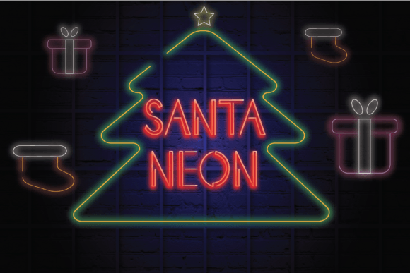Santa Neon Font: Modern Display Typography for Makers