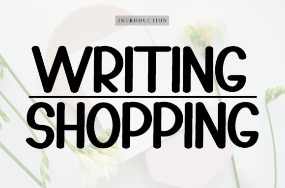 Writing Shooping Font for Editorial Design